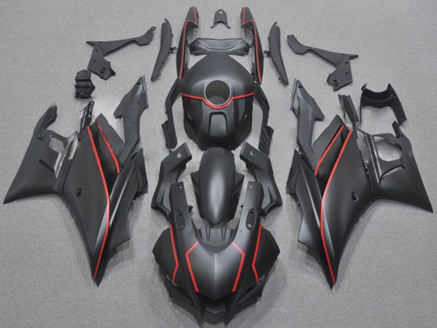 2022-2024 Yamaha YZF R3/R25 Motorcycle Fairings - Matte Black Red UK Manufacturers