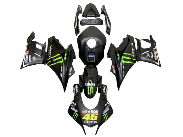 2022-2024 Yamaha YZF R3/R25 Motorcycle Fairings - Black Green Monster ENEOS 46 UK Manufacturers