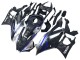 2022-2024 Yamaha YZF R3/R25 Motorcycle Fairings - Marble Black Silver Blue Forged Carbon Fiber Style UK Manufacturers