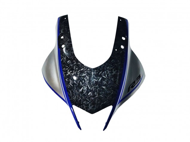 2022-2024 Yamaha YZF R3/R25 Motorcycle Fairings - Marble Black Silver Blue Forged Carbon Fiber Style UK Manufacturers