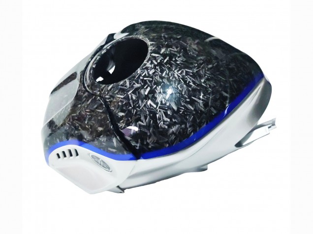 2022-2024 Yamaha YZF R3/R25 Motorcycle Fairings - Marble Black Silver Blue Forged Carbon Fiber Style UK Manufacturers