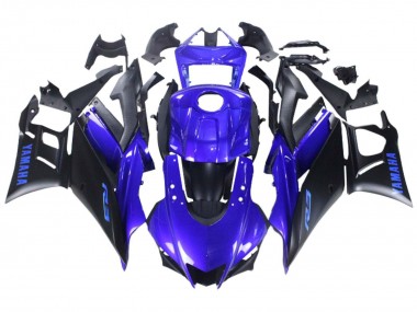 2022-2024 Yamaha YZF R3/R25 Motorcycle Fairing - Blue Matte Black UK Manufacturers
