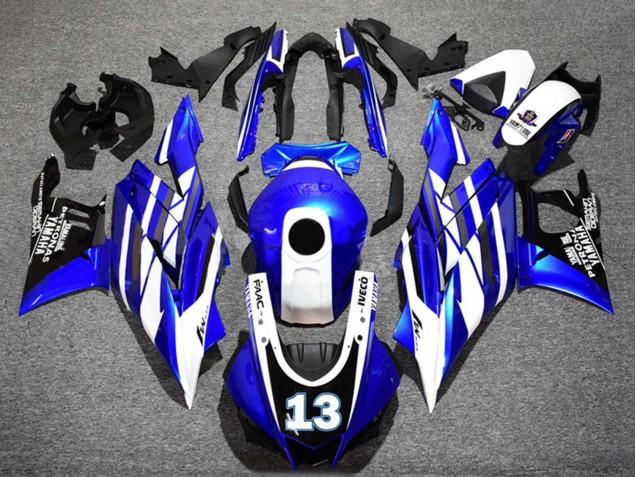 2022-2024 Yamaha YZF R3/R25 Motorcycle Fairings - Blue White Black Petronas Yamalube 13 UK Manufacturers