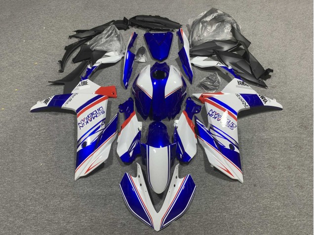 2022-2024 Yamaha YZF R3/R25 Motorcycle Fairings - Blue White Red Semakin Didepan UK Manufacturers