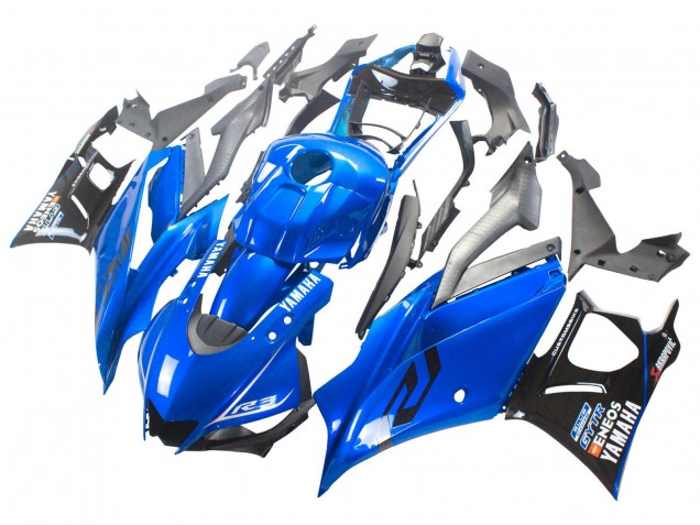 2022-2024 Yamaha YZF R3/R25 Motorcycle Fairings - Blue Black ENEOS UK Manufacturers