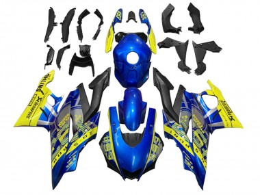 2022-2024 Yamaha YZF R3/R25 Motorcycle Fairings - Yellow Blue Matte Black 93 UK Manufacturers
