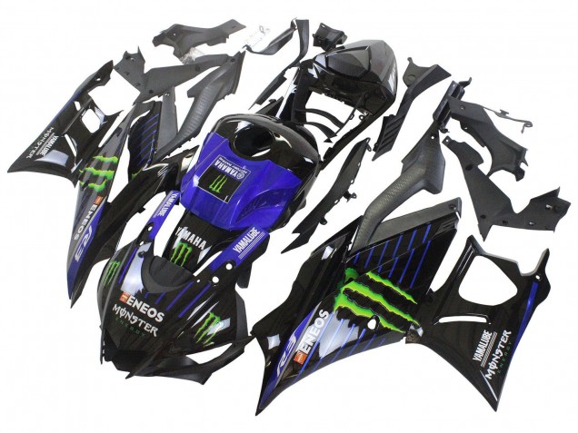 2022-2024 Yamaha YZF R3/R25 Motorcycle Fairings - Blue Green Black Monster Yamalube ENEOS UK Manufacturers