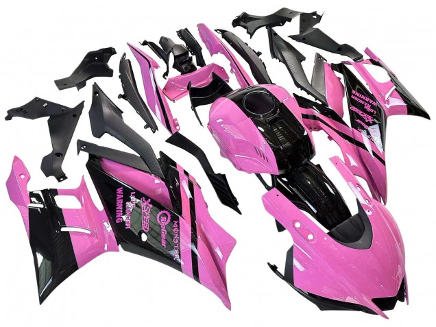 2022-2024 Yamaha YZF R3/R25 Motorcycle Fairings - Pink Glossy Black Monster UK Manufacturers