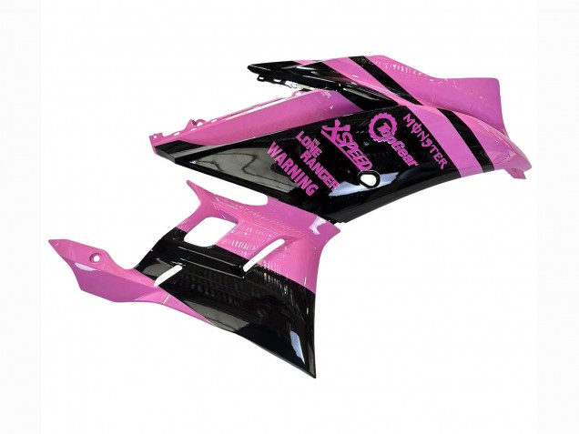 2022-2024 Yamaha YZF R3/R25 Motorcycle Fairings - Pink Glossy Black Monster UK Manufacturers