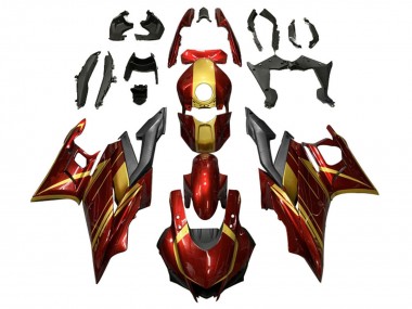 2022-2024 Yamaha YZF R3/R25 Motorcycle Fairings - Red Gold Matte Black UK Manufacturers