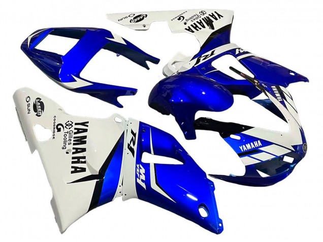 1998-1999 Yamaha YZF 1000 R1 Motorcycle Fairings - White Blue Black UK Manufacturers