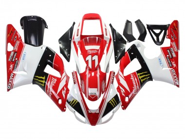 1998-1999 Yamaha YZF 1000 R1 Motorcycle Fairings - Red White Black Yellow Monster Milwaukee MAXXIS 11 UK Manufacturers