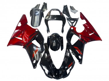1998-1999 Yamaha YZF 1000 R1 Motorcycle Fairings - Glossy Black Red UK Manufacturers