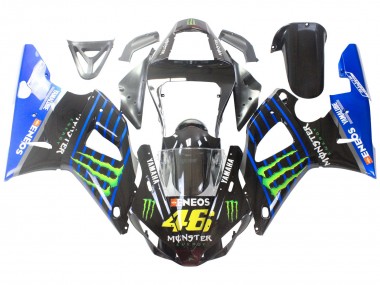 2000-2001 Yamaha YZF 1000 R1 Motorcycle Fairings - Blue Black Green Monster Yamalube ENEOS 46 UK Manufacturers