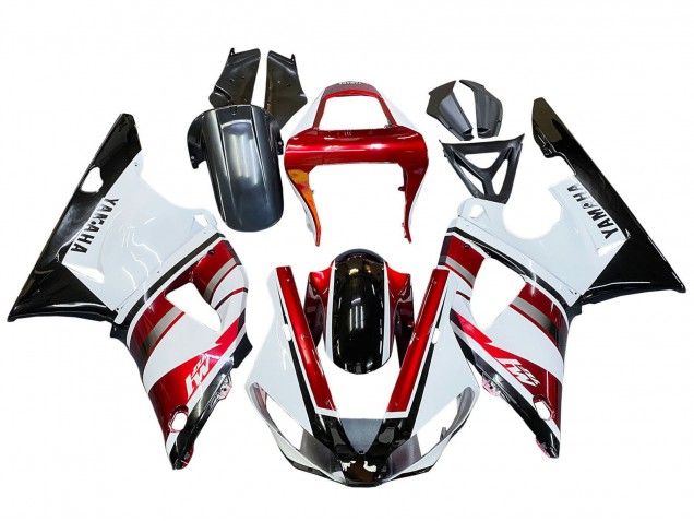 2000-2001 Yamaha YZF 1000 R1 Motorcycle Fairing - Red White Glossy Black UK Manufacturers