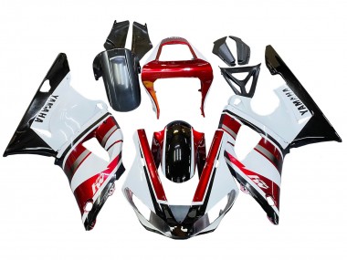 2000-2001 Yamaha YZF 1000 R1 Motorcycle Fairing - Red White Glossy Black UK Manufacturers