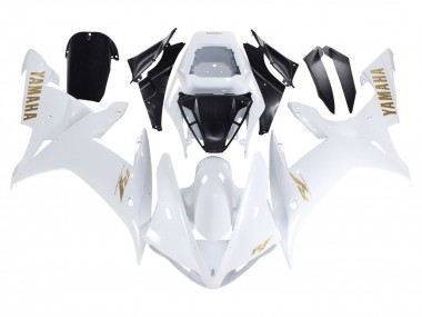 2002-2003 Yamaha YZF 1000 R1 Motorcycle Fairings - White Gold Decals UK Manufacturers