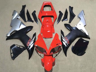 2002-2003 Yamaha YZF 1000 R1 Motorcycle Fairings - Red Silver Matte Black UK Manufacturers