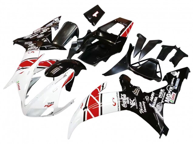 2002-2003 Yamaha YZF 1000 R1 Motorcycle Fairings - White Red Black Castrol UK Manufacturers