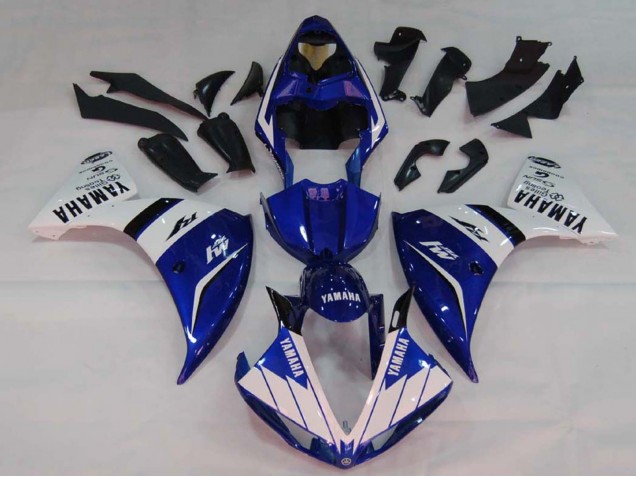 2009-2011 Yamaha YZF 1000 R1 Motorcycle Fairings - White Blue Black M1 UK Manufacturers