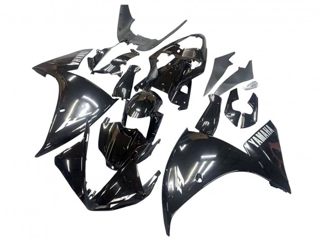 2009-2011 Yamaha YZF 1000 R1 Motorcycle Fairings - Glossy Black White Decal UK Manufacturers