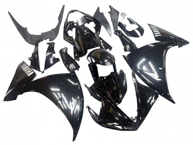 2009-2011 Yamaha YZF 1000 R1 Motorcycle Fairings - Glossy Black White Decal UK Manufacturers