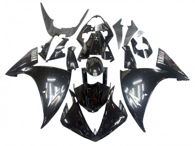 2009-2011 Yamaha YZF 1000 R1 Motorcycle Fairings - Glossy Black White Decal UK Manufacturers