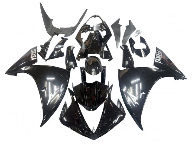 2009-2011 Yamaha YZF 1000 R1 Motorcycle Fairings - Glossy Black White Decal UK Manufacturers