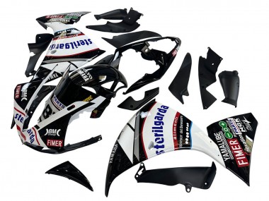 2009-2011 Yamaha YZF 1000 R1 Motorcycle Fairings - Glossy Black White Red Volvo Fimer Yamalube 87 UK Manufacturers