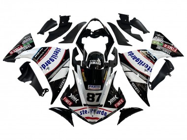 2009-2011 Yamaha YZF 1000 R1 Motorcycle Fairings - Glossy Black White Red Volvo Fimer Yamalube 87 UK Manufacturers