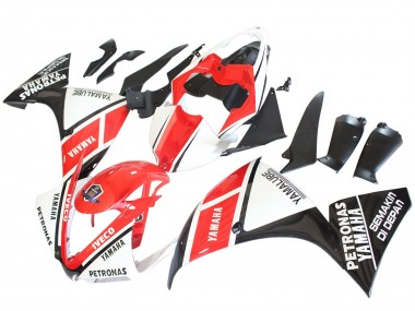 2012-2014 Yamaha YZF 1000 R1 Motorcycle Fairings - White Red Glossy Black Petronas UK Manufacturers