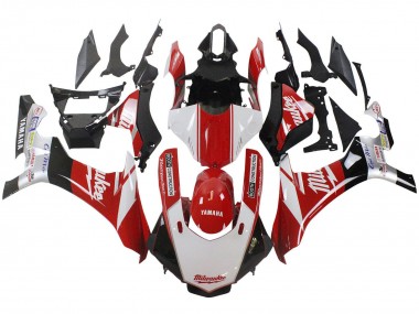 2015-2019 Yamaha YZF 1000 R1 Motorcycle Fairing - White Red Black Milwaukee UK Manufacturers