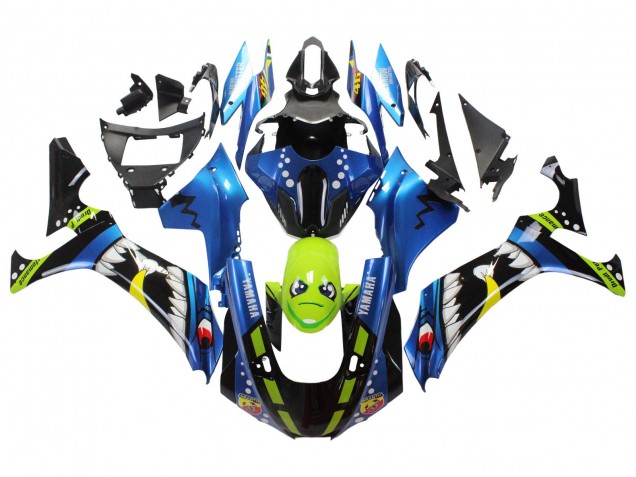 2020-2025 Yamaha YZF 1000 R1 Motorcycle Fairings - Blue Green Black Shark UK Manufacturers