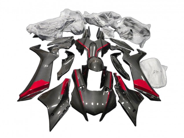 2020-2025 Yamaha YZF 1000 R1 Motorcycle Fairings - Black Carbon Fiber Red UK Manufacturers