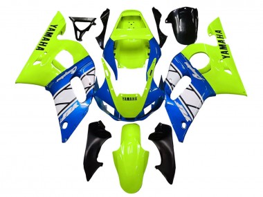 1998-2002 Yamaha YZF 600 R6 Motorcycle Fairings - Neon Green Blue White Champions UK Manufacturers