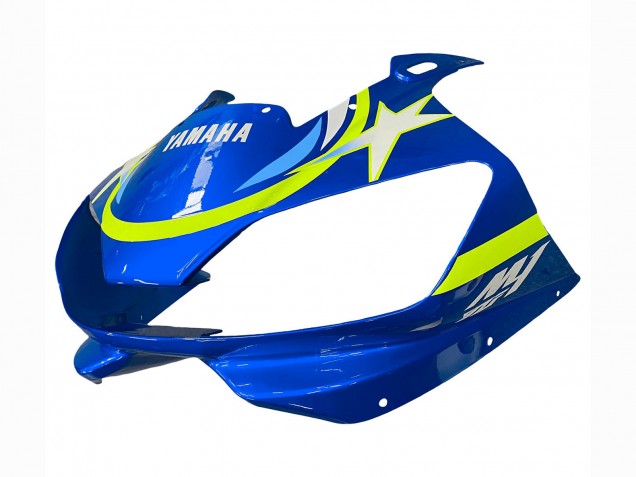 1998-2002 Yamaha YZF 600 R6 Motorcycle Fairings - White Blue Neon Yellow Fiat Motul Michelin UK Manufacturers