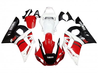 1998-2002 Yamaha YZF 600 R6 Motorcycle Fairings - White Red Glossy Black UK Manufacturers