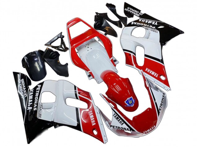 1998-2002 Yamaha YZF 600 R6 Motorcycle Fairings - White Red Black Petronas Yamalube 50th UK Manufacturers