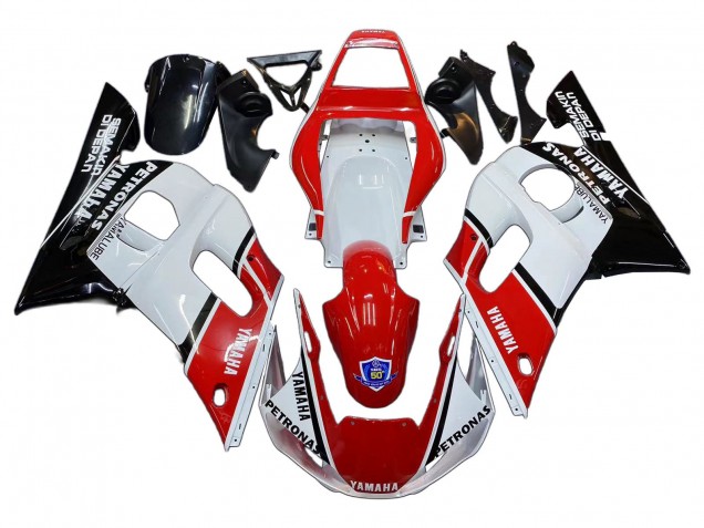 1998-2002 Yamaha YZF 600 R6 Motorcycle Fairings - White Red Black Petronas Yamalube 50th UK Manufacturers