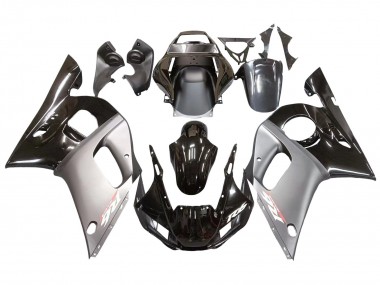 1998-2002 Yamaha YZF 600 R6 Motorcycle Fairings - Silver Glossy Black UK Manufacturers