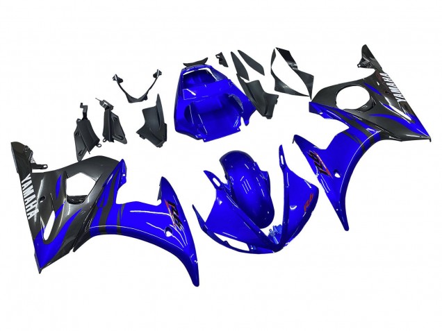 2006-2009 Yamaha YZF R6S Motorcycle Fairings - Blue Black UK Manufacturers