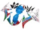 2006-2009 Yamaha YZF R6S Motorcycle Fairings - White Blue Green Red Kastinee Dunlop Motul UK Manufacturers