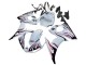 2006-2009 Yamaha YZF R6S Motorcycle Fairings - White with Dark Black Flame UK Manufacturers