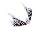 2006-2009 Yamaha YZF R6S Motorcycle Fairings - White with Dark Black Flame UK Manufacturers