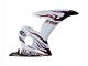 2006-2009 Yamaha YZF R6S Motorcycle Fairings - White with Dark Black Flame UK Manufacturers