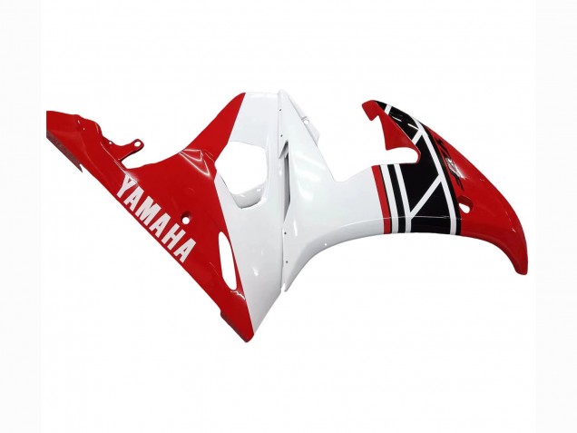 2003-2004 Yamaha YZF R6 Motorcycle Fairing - White Red Glossy Black UK Manufacturers