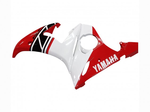 2003-2004 Yamaha YZF R6 Motorcycle Fairing - White Red Glossy Black UK Manufacturers