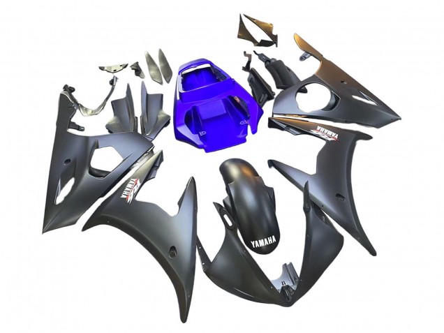 2006-2009 Yamaha YZF R6S Motorcycle Fairings - Blue Matte Black UK Manufacturers