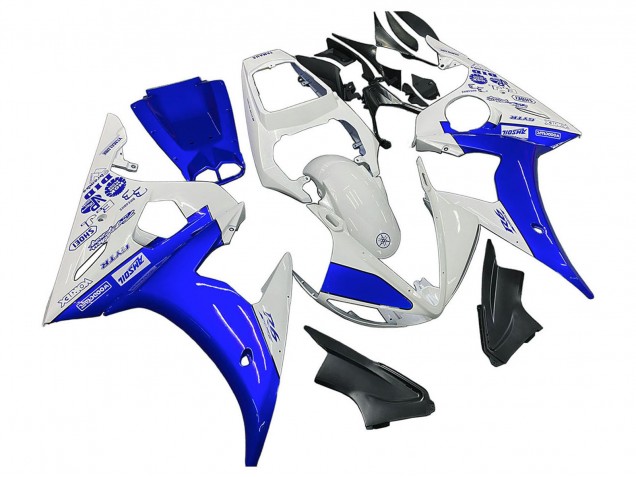2006-2009 Yamaha YZF R6S Motorcycle Fairings - White Blue GYTR UK Manufacturers