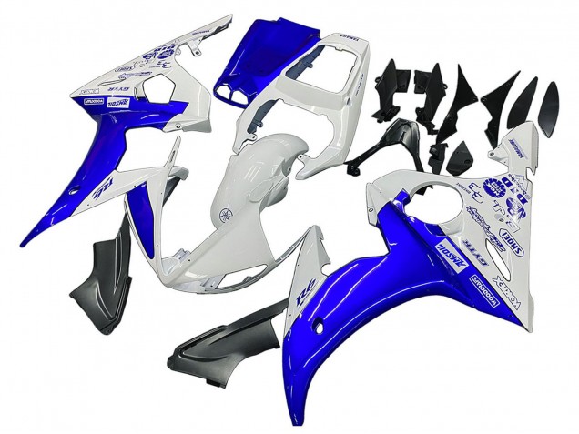 2006-2009 Yamaha YZF R6S Motorcycle Fairings - White Blue GYTR UK Manufacturers